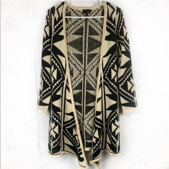 Umgee Sweaters - Umgee JR Tribal Print Open Front Cardigan Sweater